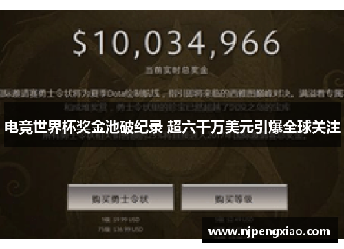 电竞世界杯奖金池破纪录 超六千万美元引爆全球关注